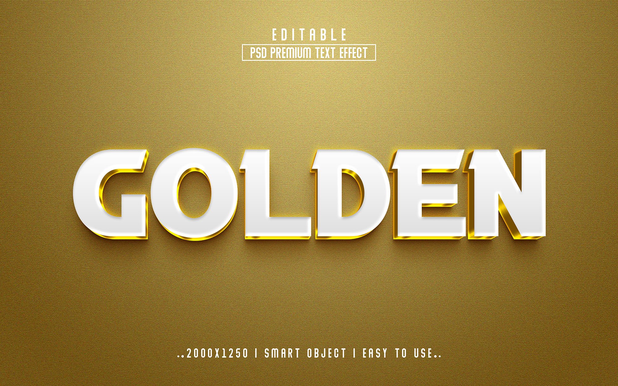 Golden 3D Editable Text Effectcover image.