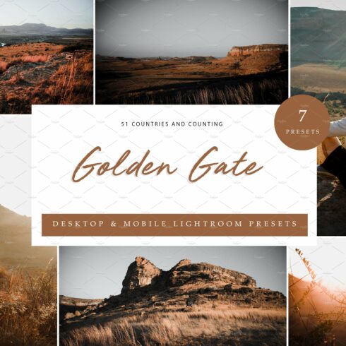 7x Lightroom Presets, Golden Gatecover image.