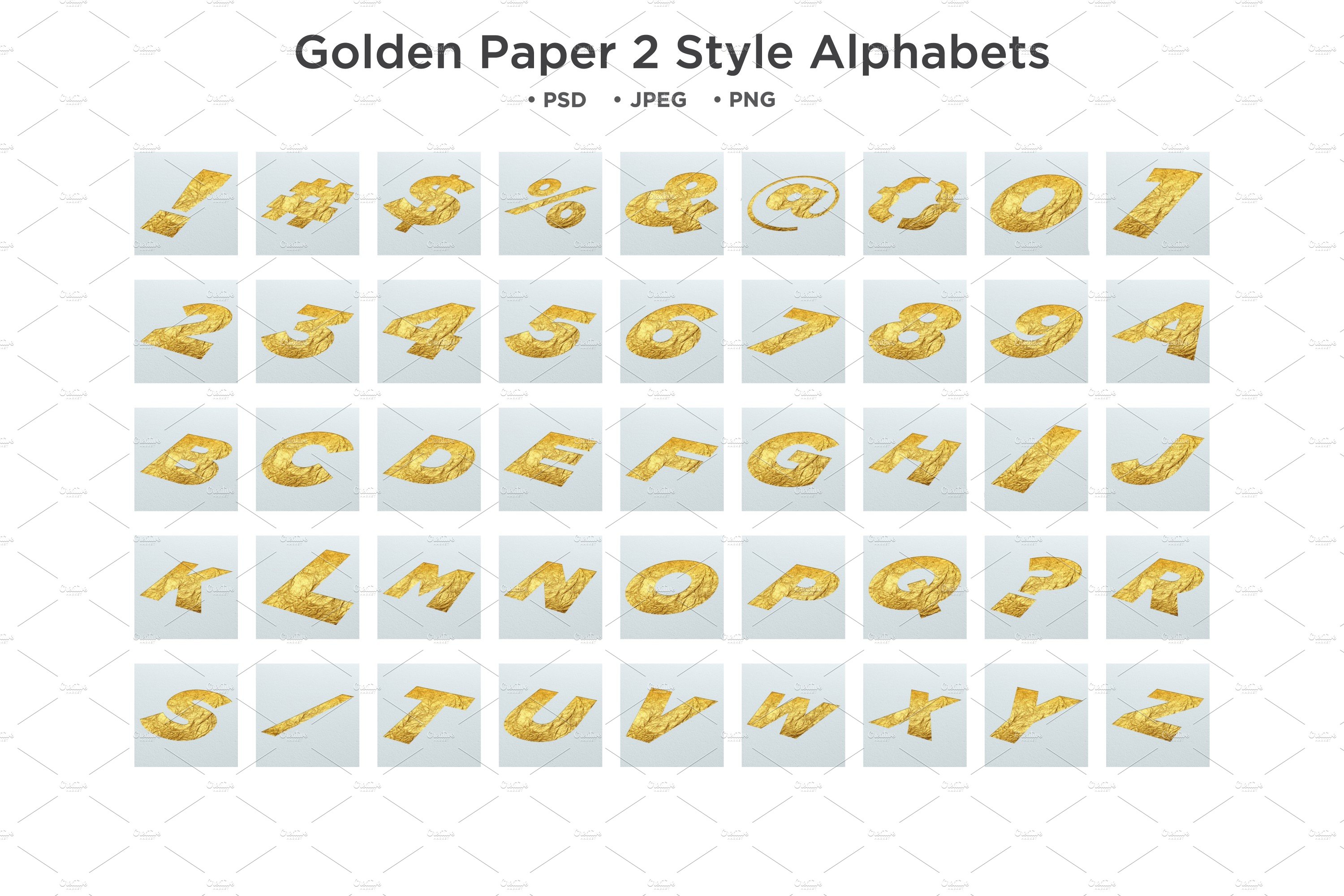 Golden Paper 2 Alphabet  Typographycover image.