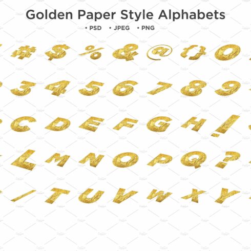 Golden Paper Alphabet Typographycover image.