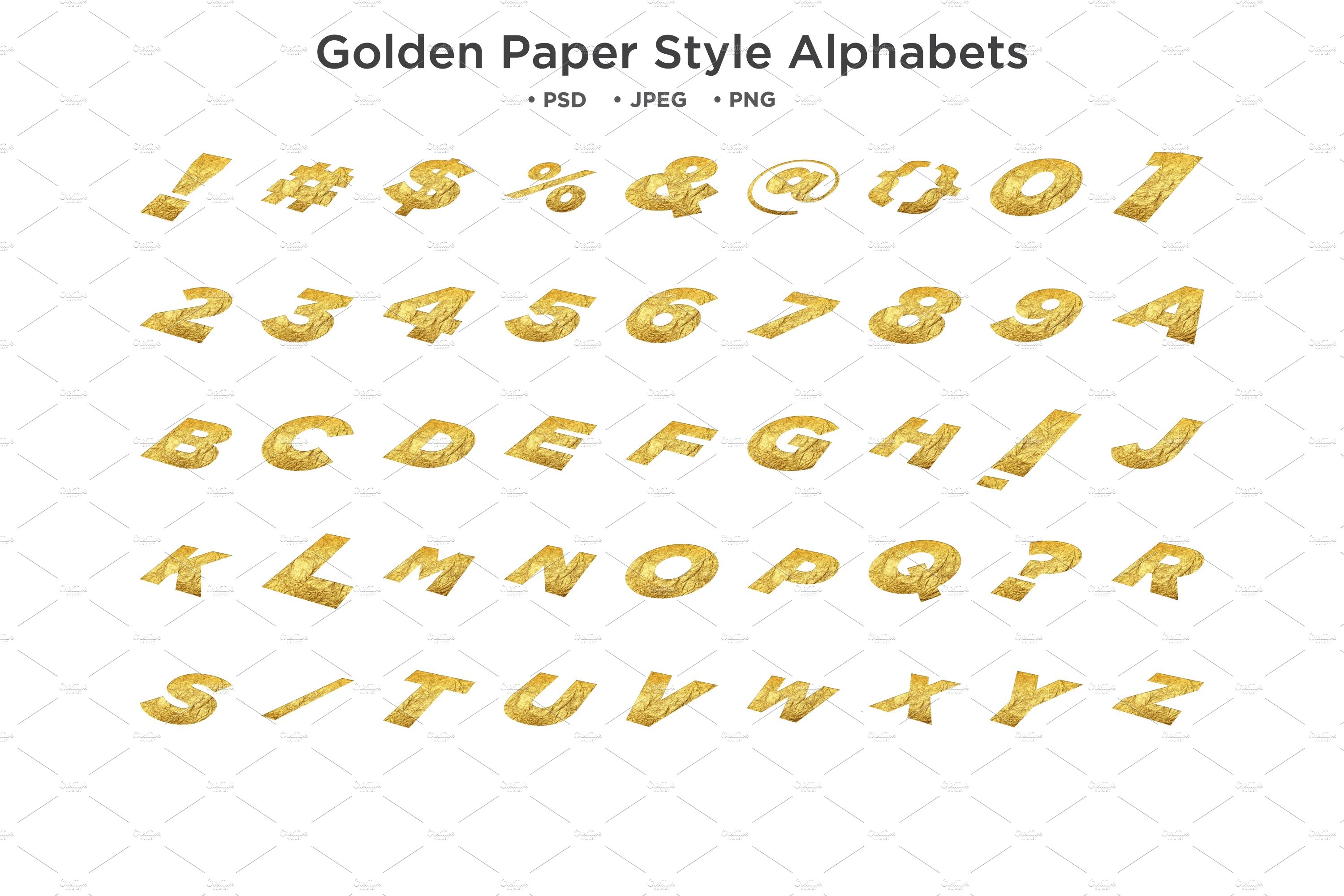 Golden Paper Alphabet Typographycover image.