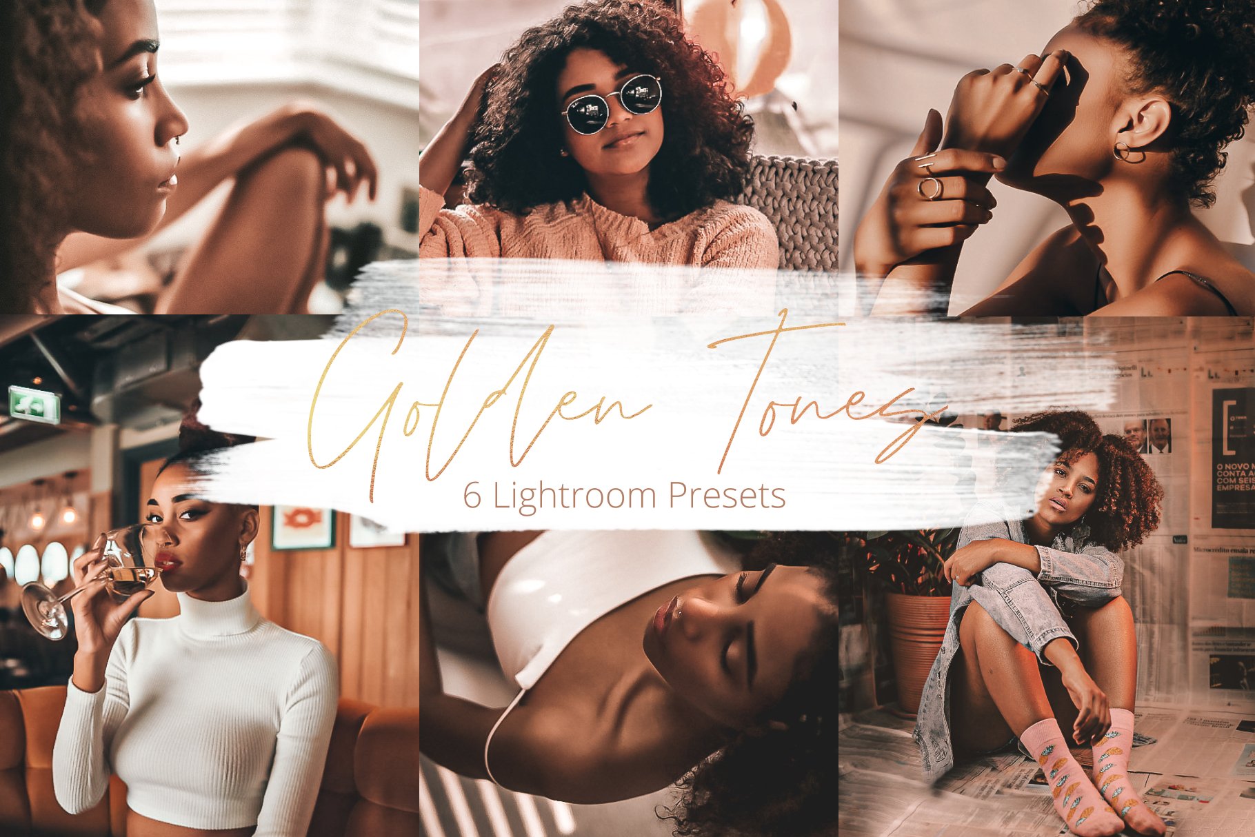 Golden Tones - Lightroom Presets Setcover image.