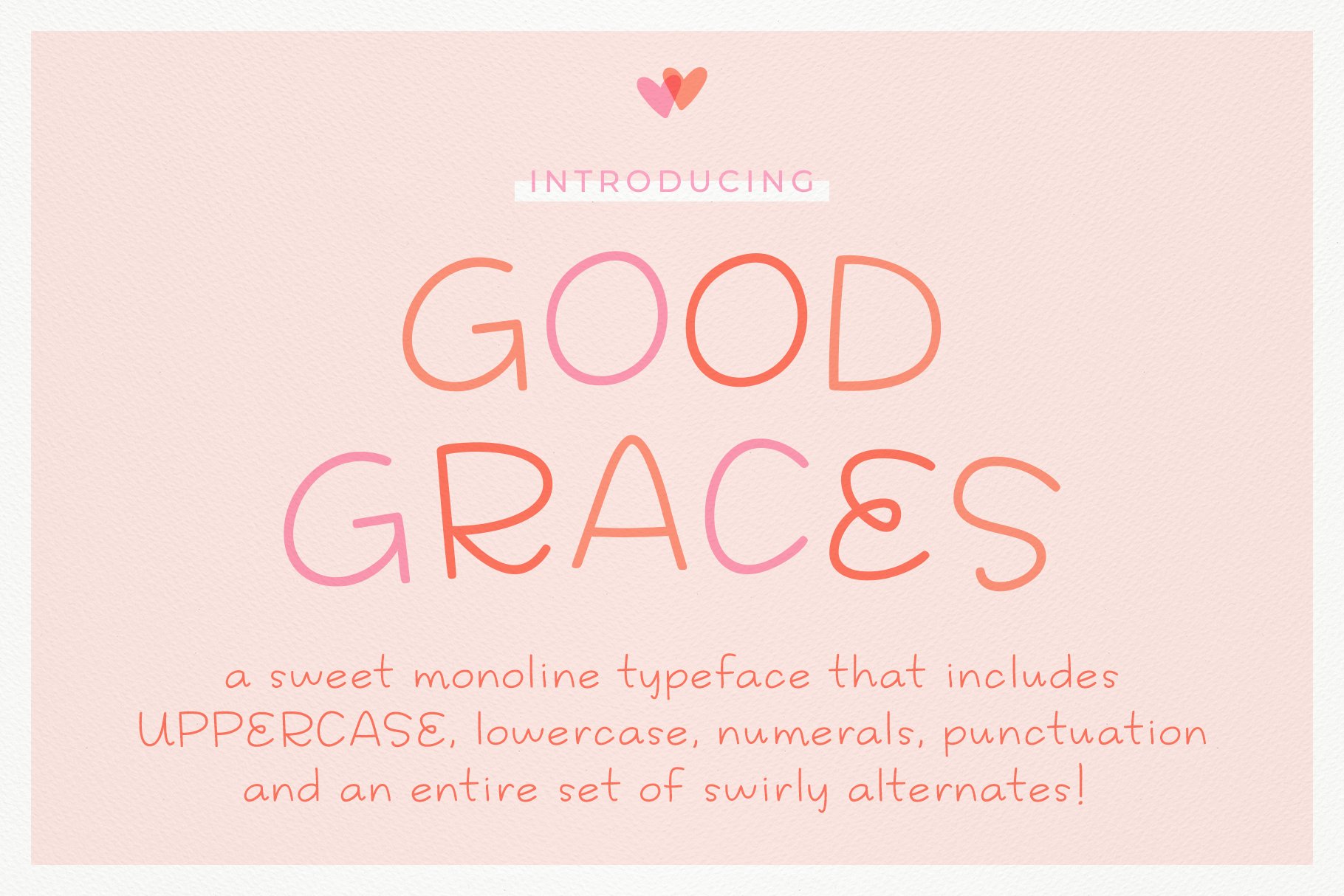 Good Graces |  a cute & playful font cover image.