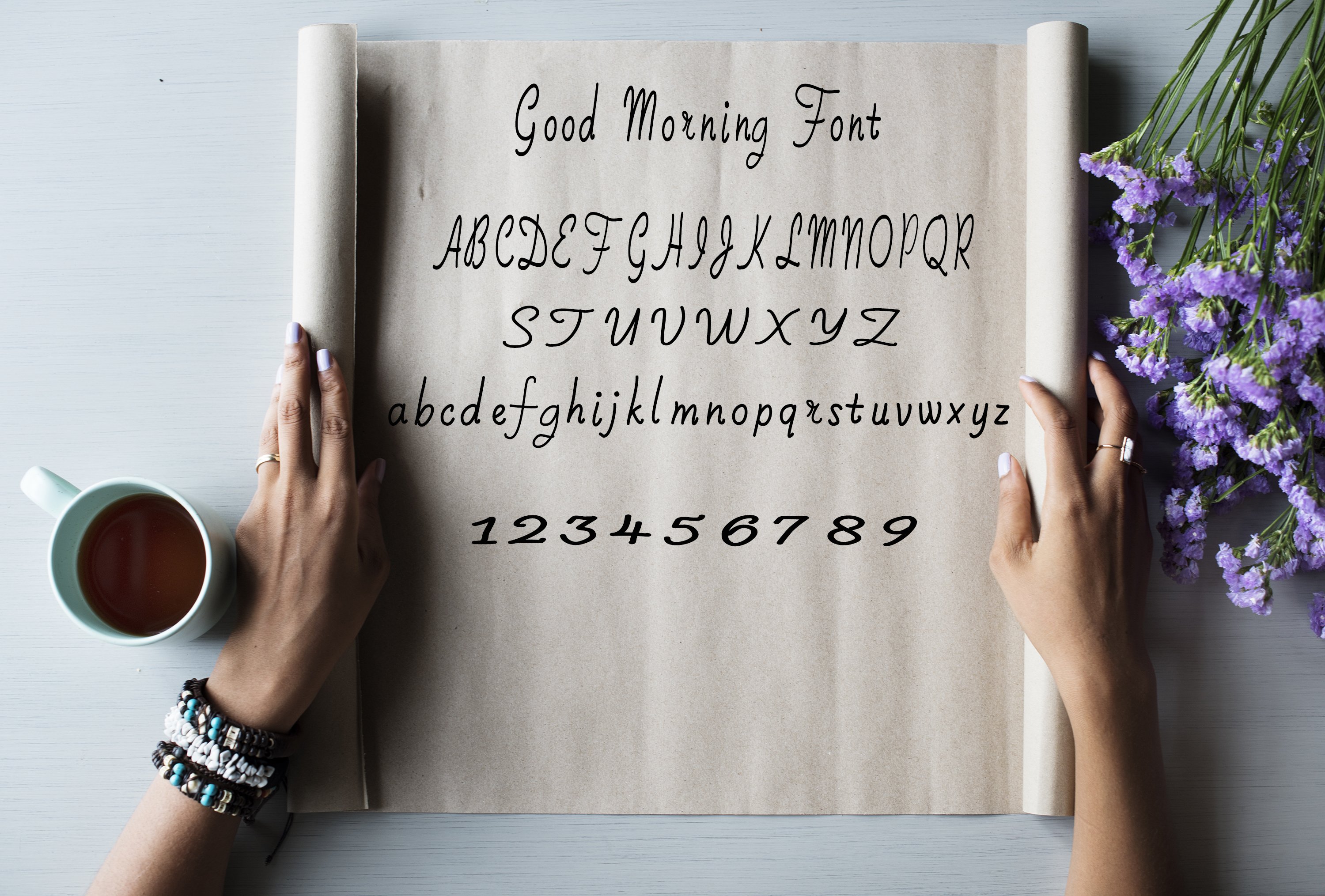 Good Morning Handwritten Font preview image.
