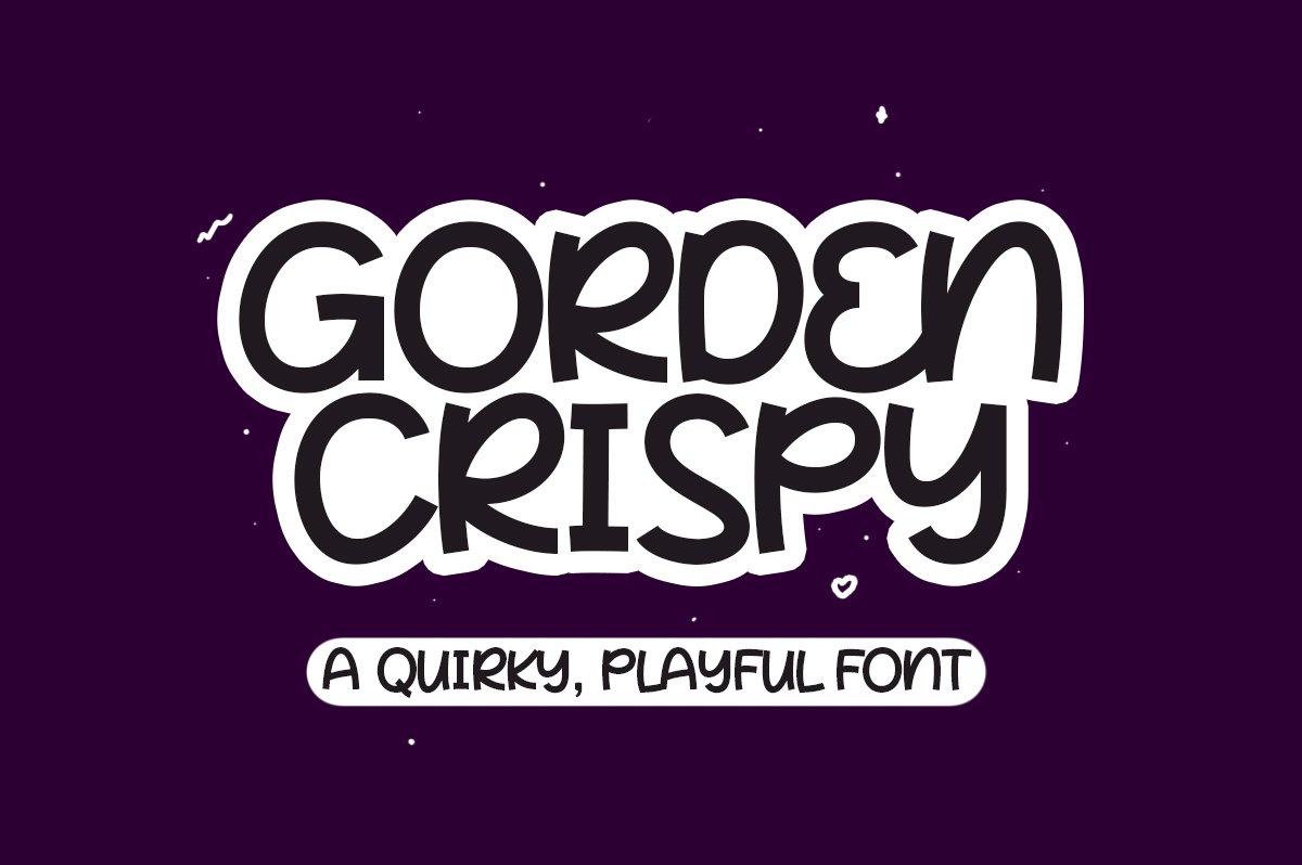 Gorden Crispy - Quirky Playful Font cover image.