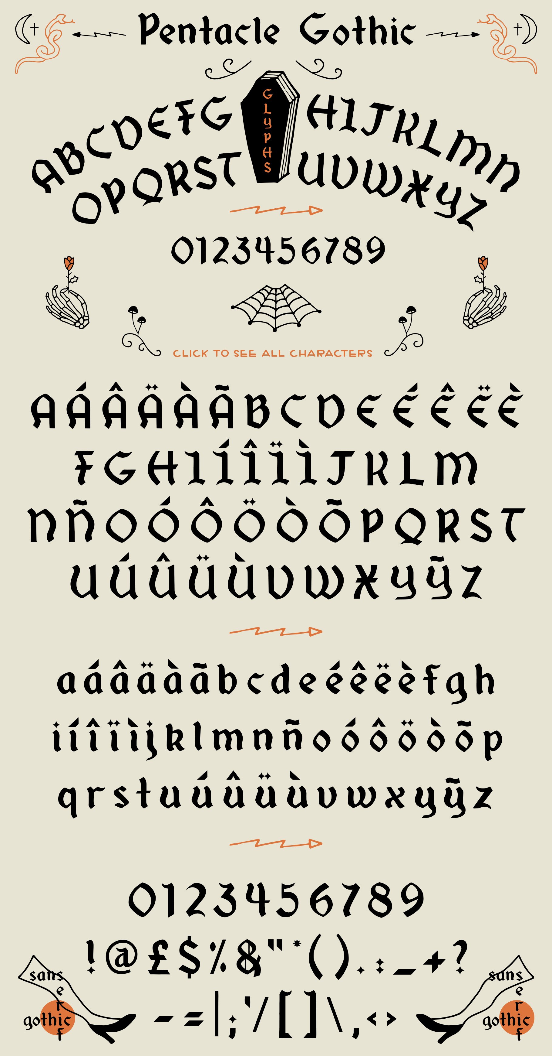 Pentacle Font preview image.