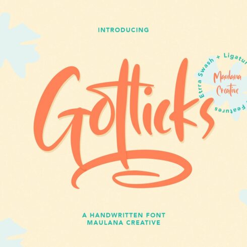 Gotlicks Handwritten Display Font cover image.