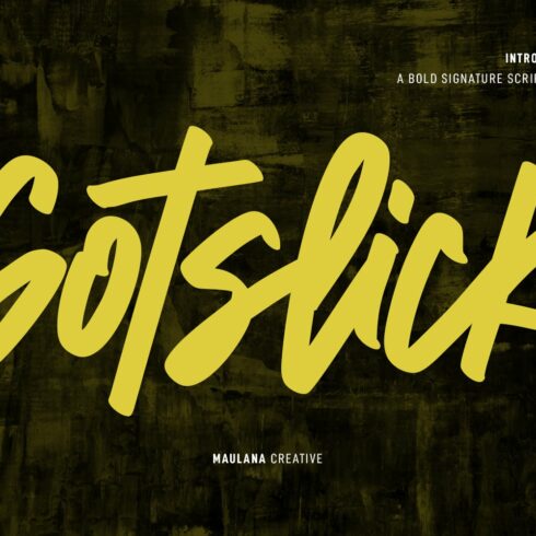 Gotslick Handwritten Script Font cover image.