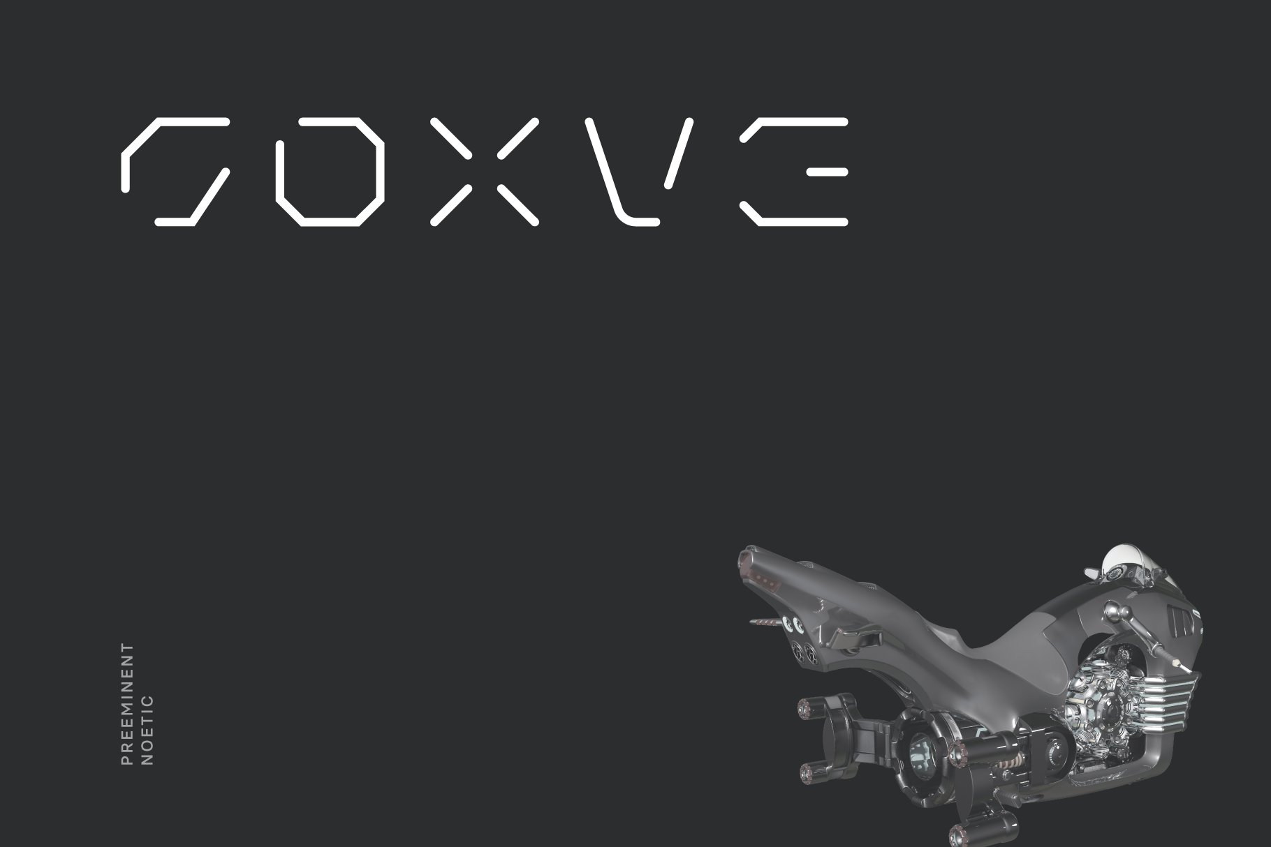 Goxve Futuristic Tech Font cover image.