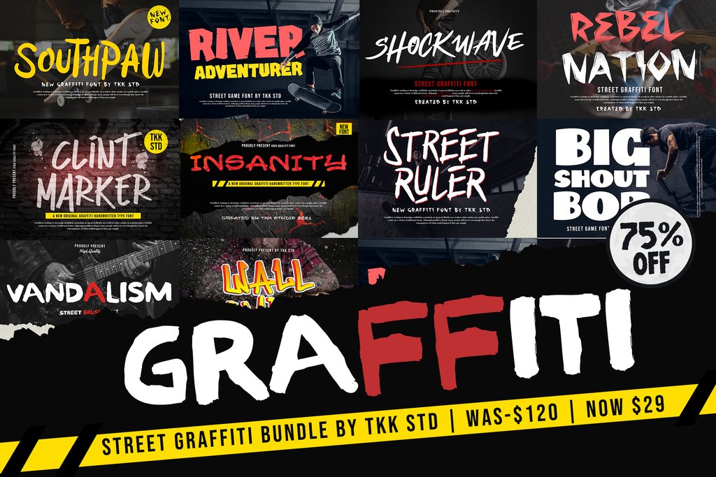 Graffiti Font Bundle - SALE cover image.