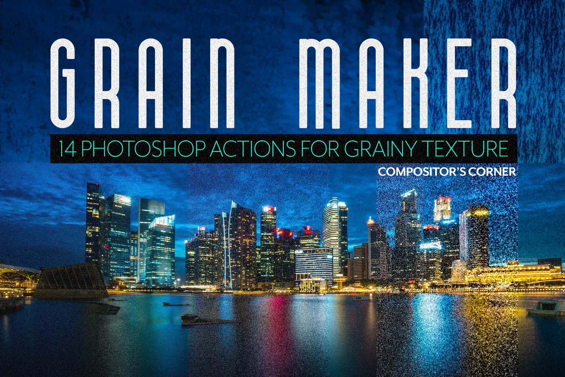 14 Photoshop Grain Texture Actionscover image.