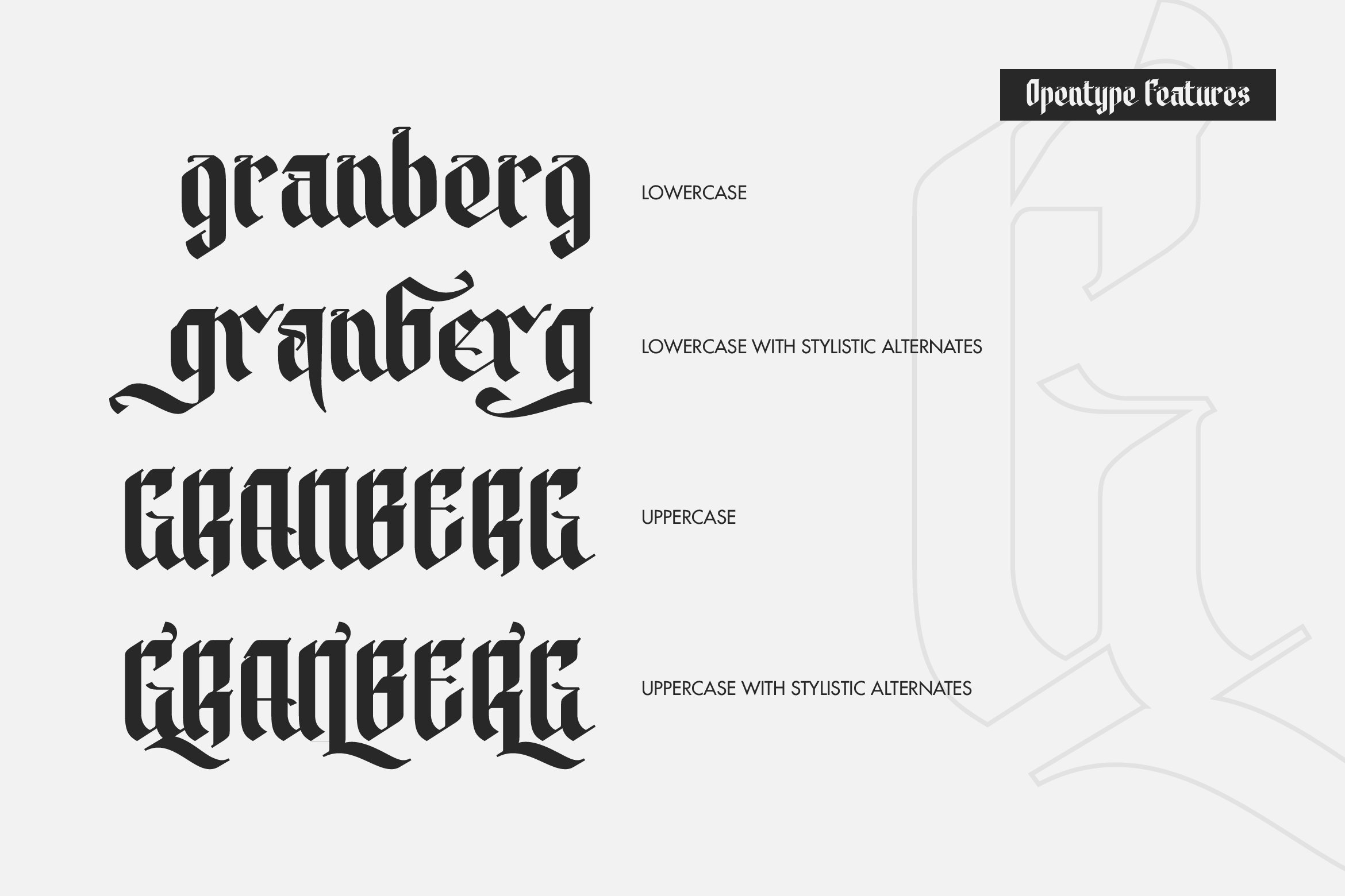 granberg blackletter font opentype 345