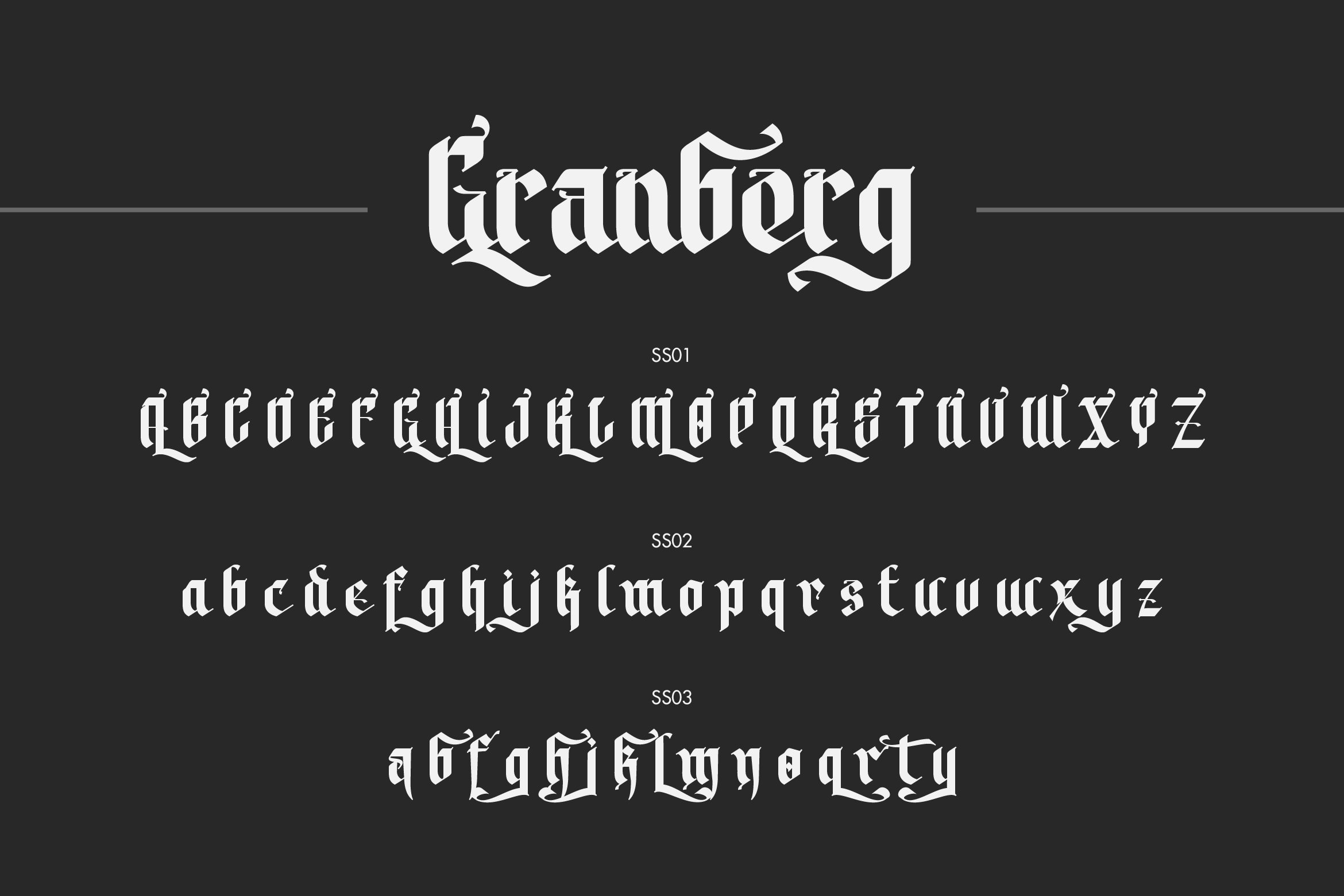 granberg blackletter font stylistic 375
