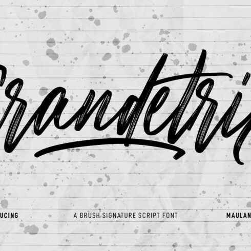 Grandetrix Brush Script Font cover image.