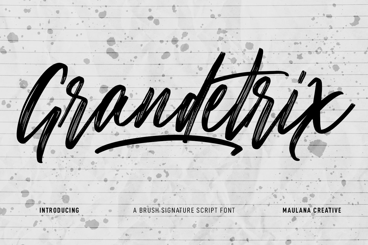 Grandetrix Brush Script Font cover image.