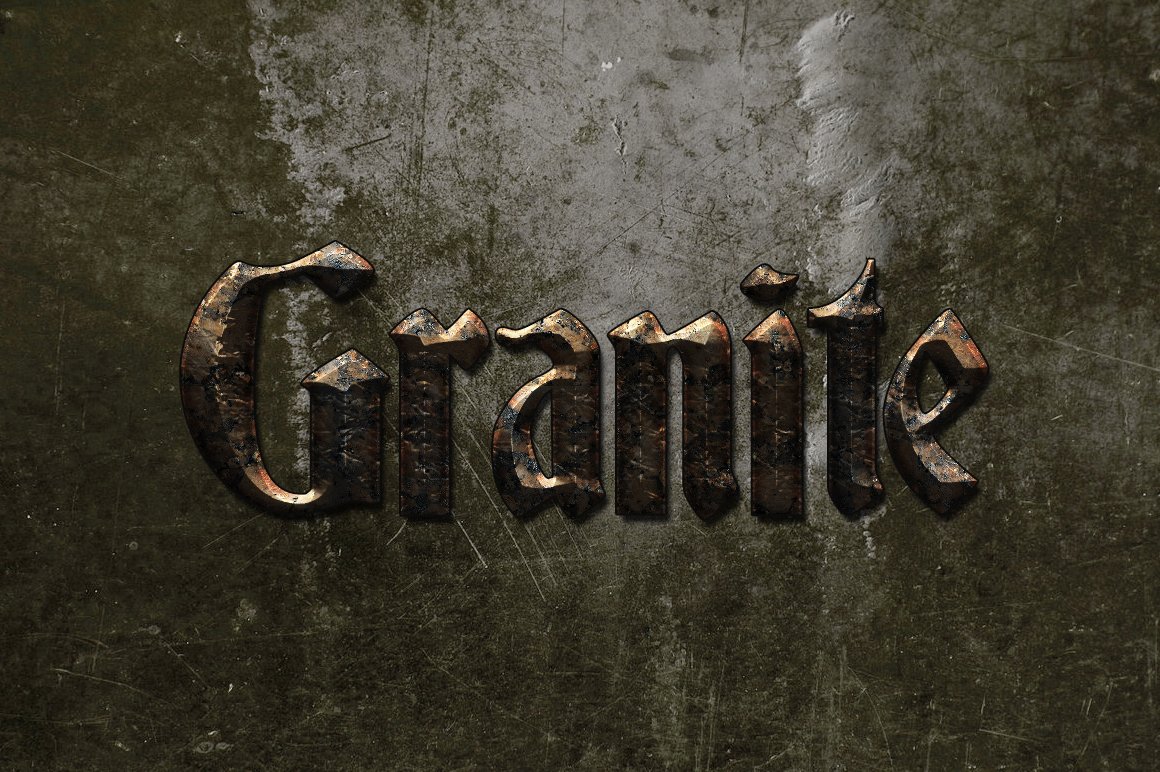 granite text effect 539