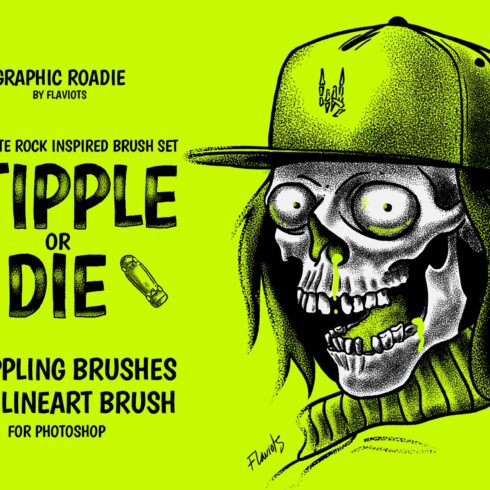 Stipple or Die | Photoshop brushescover image.