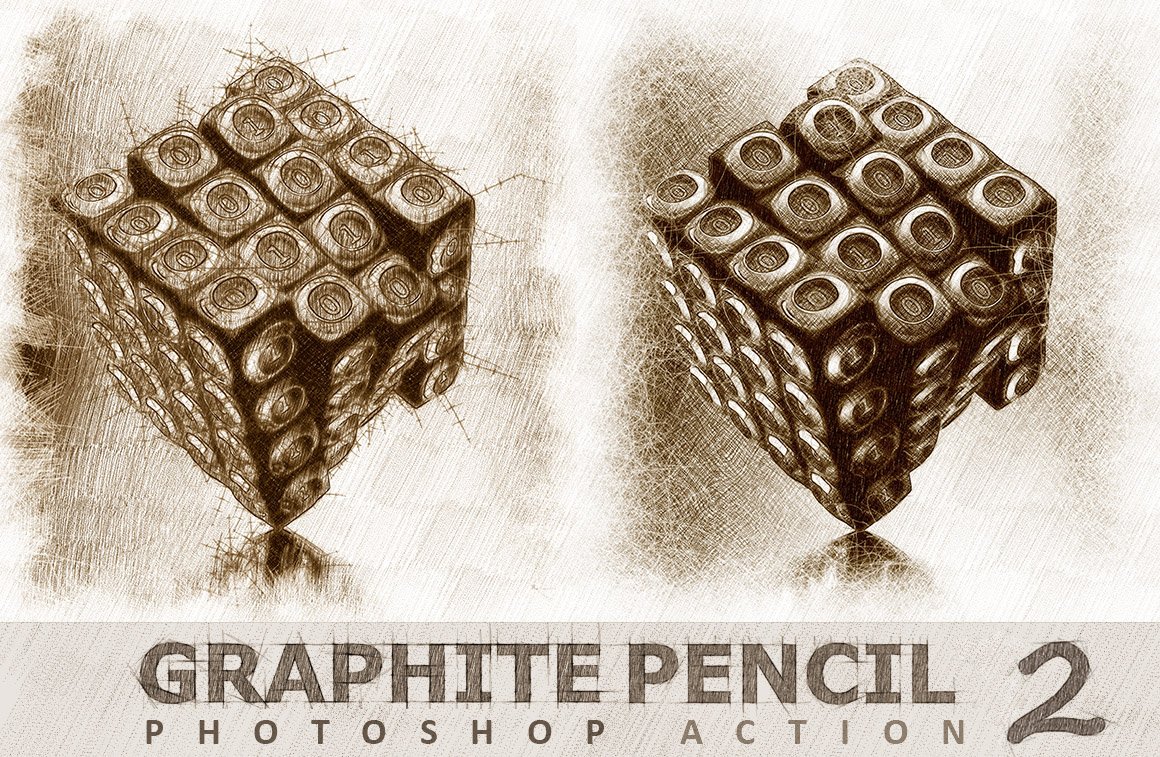 Graphite Pencil 2 Photoshop Actionscover image.