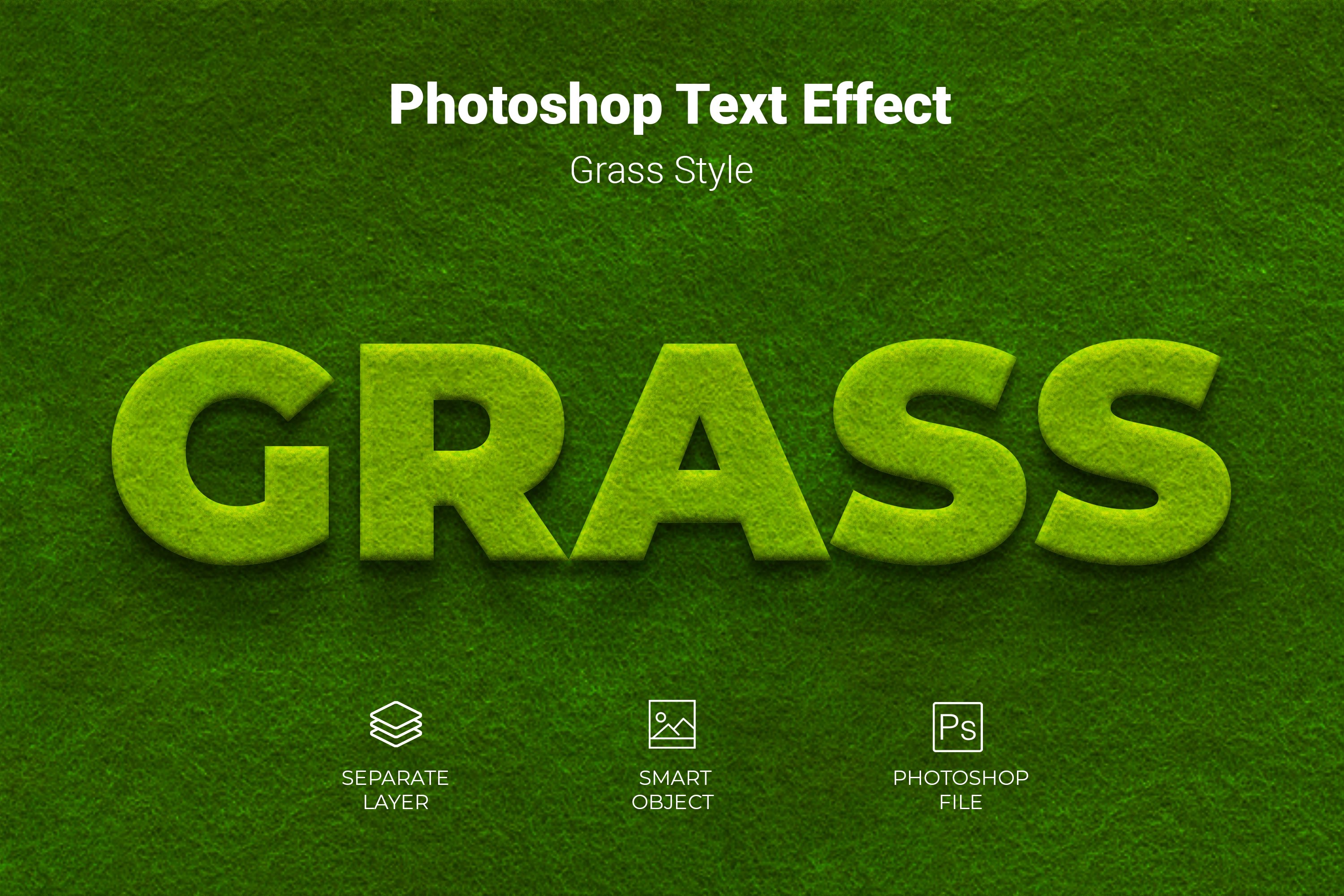 Grass Psd Text Style Effect – MasterBundles