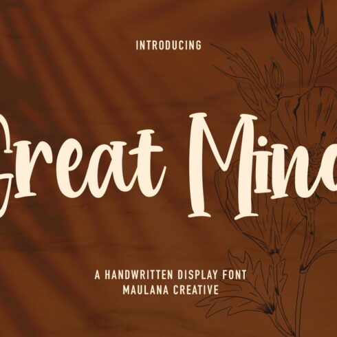 Great Mind Handwritten Display Font cover image.