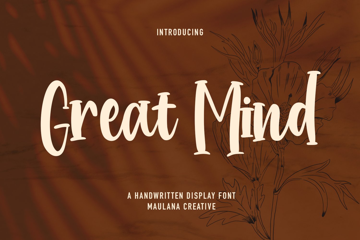 Great Mind Handwritten Display Font cover image.