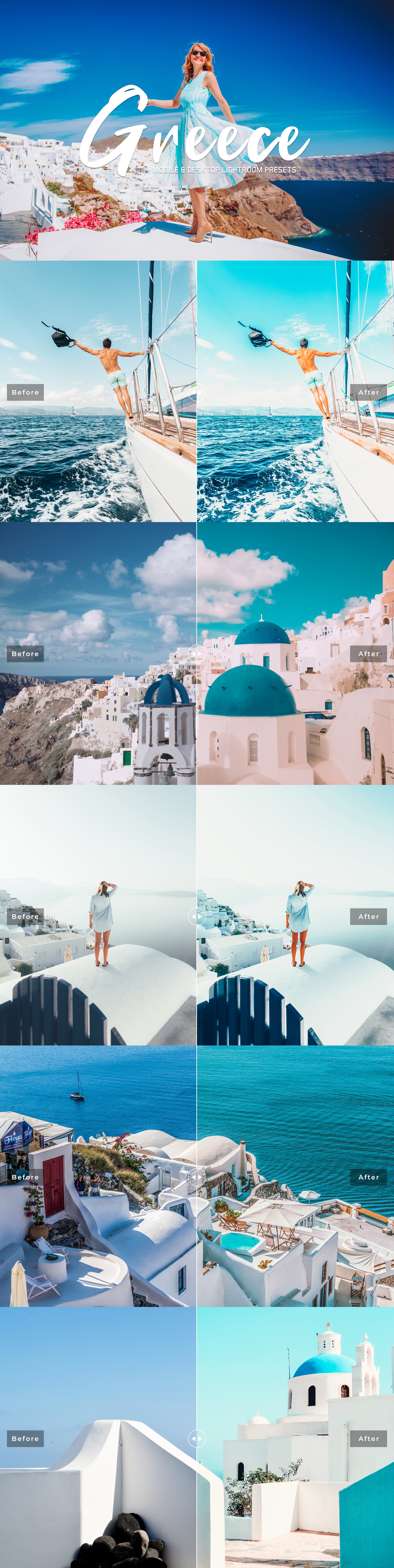 Greece Lightroom Presets Packcover image.