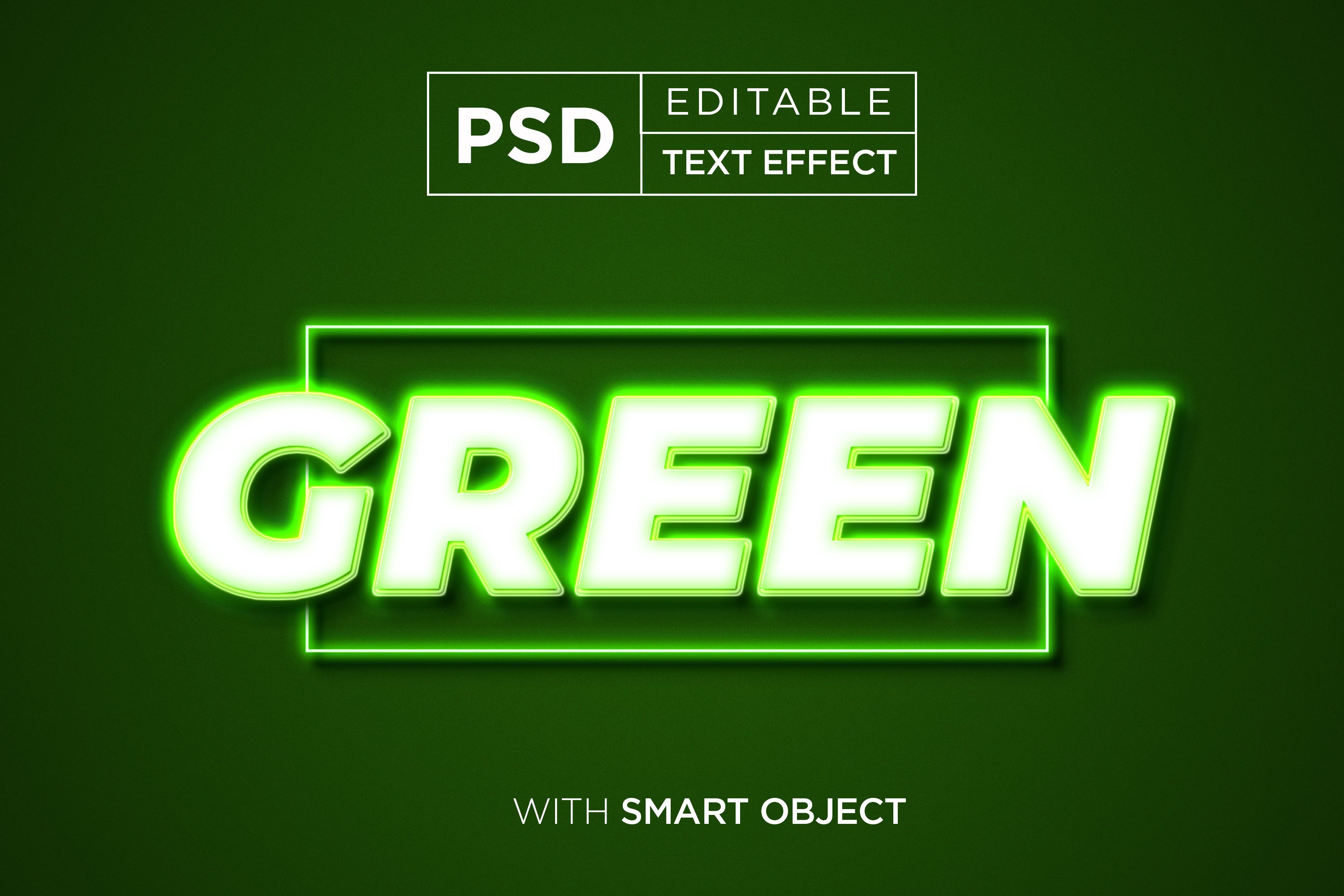 green neon editable text effect 79