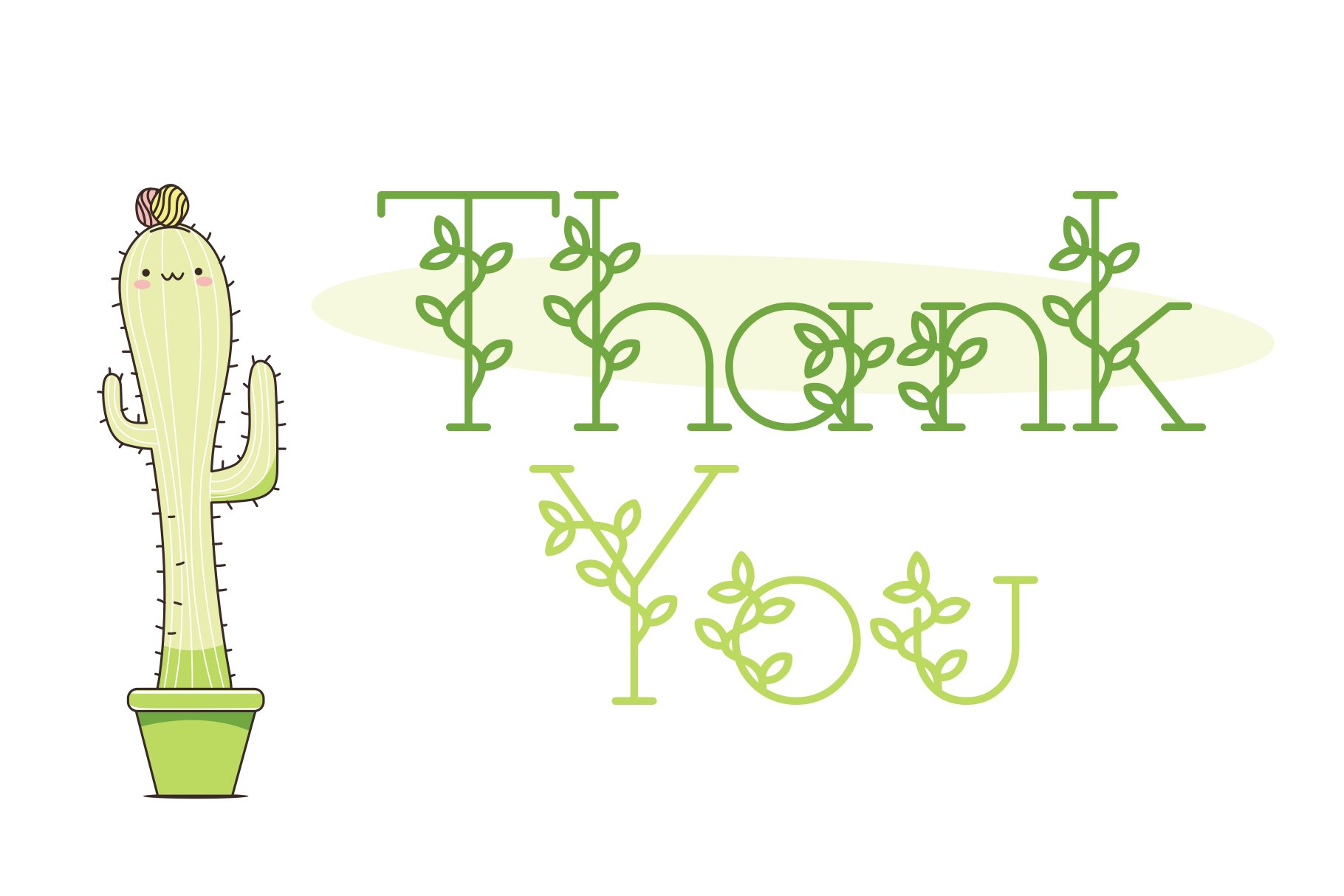 green plants font by senchou 5 389