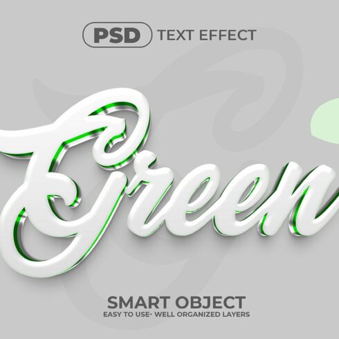 Green 3D Editable Text Effect Stylecover image.