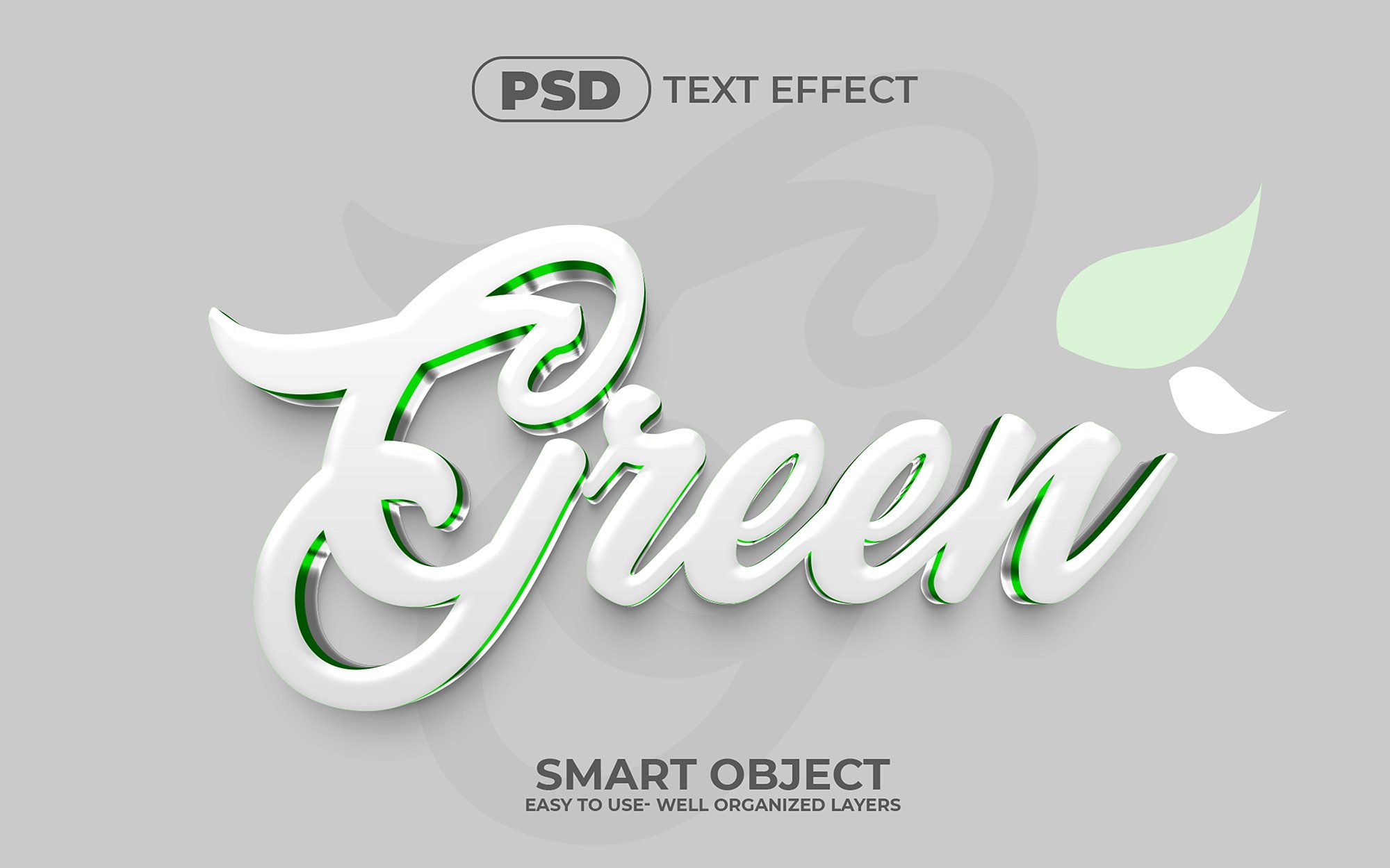Green 3D Editable Text Effect Stylecover image.