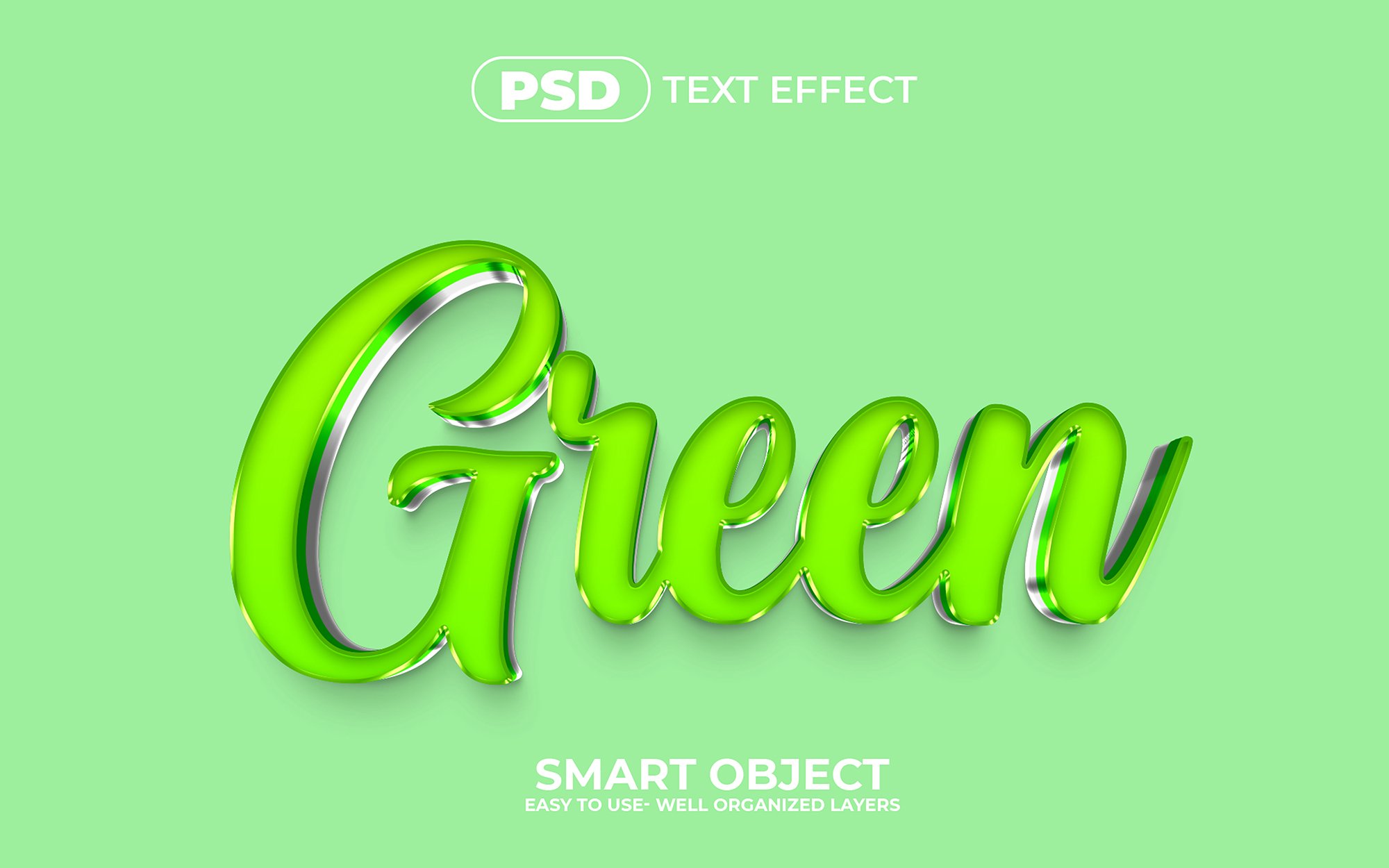 Green 3D Editable psd Text Effectcover image.