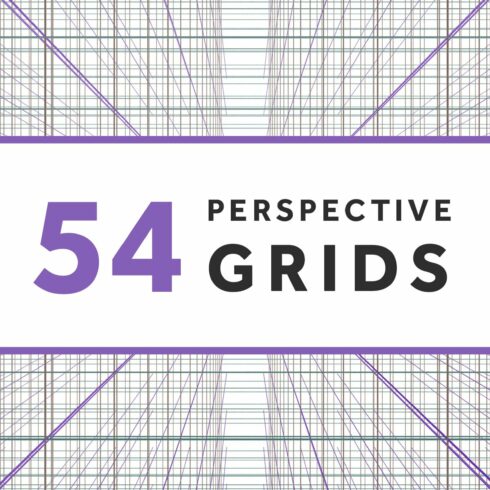 54 Perspective Grids for drawingcover image.
