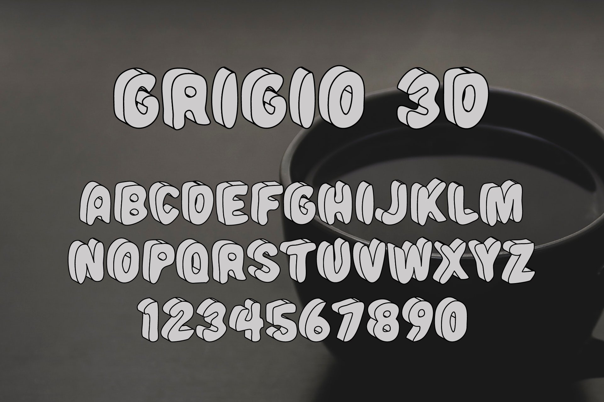 Grigio 3D SVG Color Font preview image.