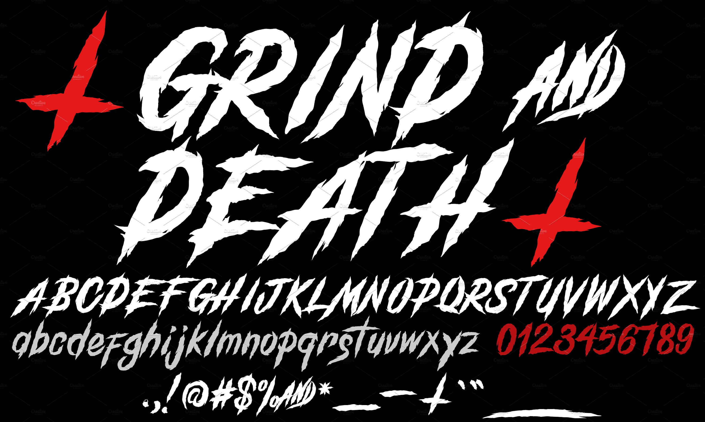 Grind and Death Typeface preview image.