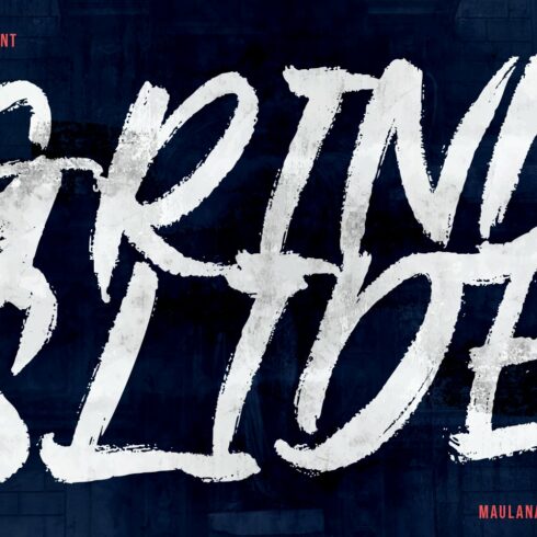 Grind Slide Handwritten Brush Font cover image.