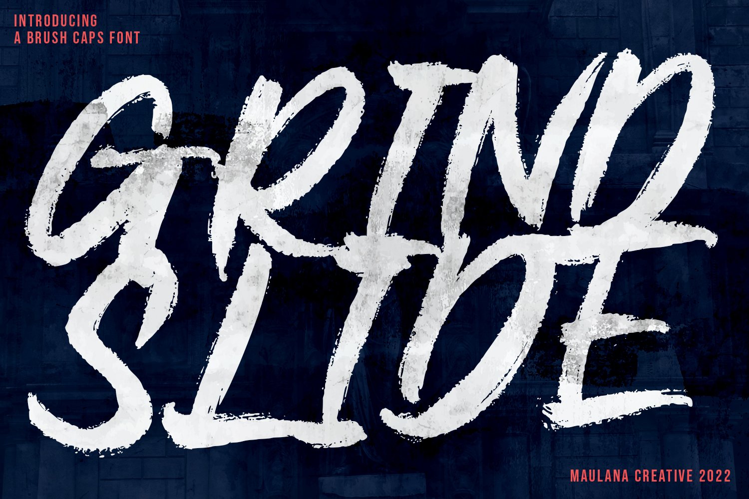 Grind Slide Handwritten Brush Font cover image.