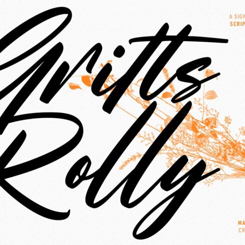 Gritts Rolly Script Font cover image.