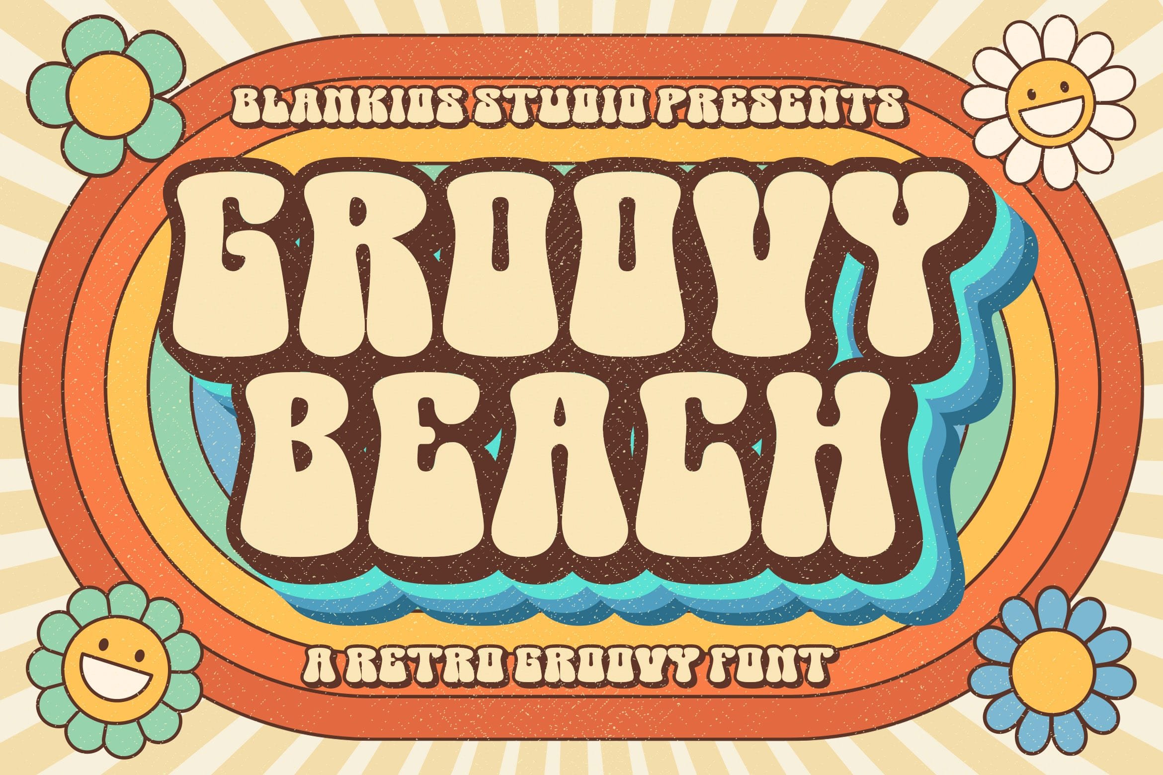 Groovy Beach a Retro Groovy Font cover image.