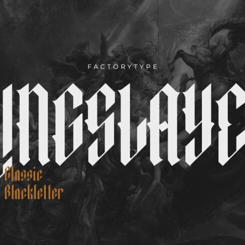 Kingslayer - Modern Blackletter Fontcover image.