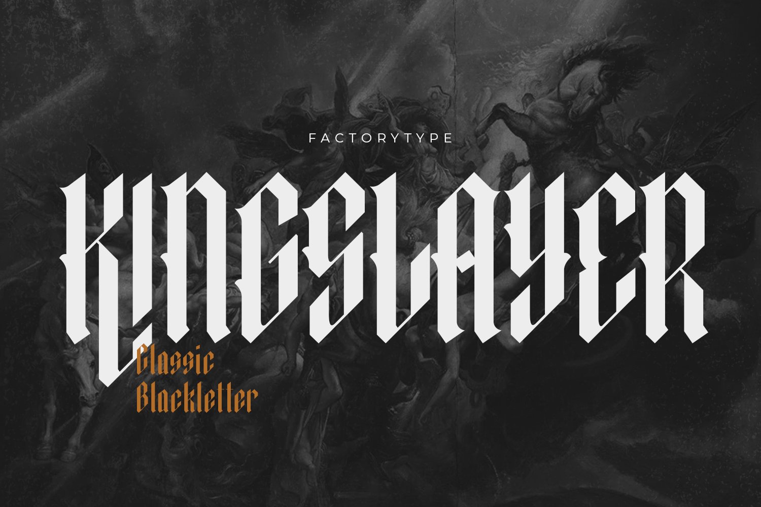 Kingslayer - Modern Blackletter Fontcover image.