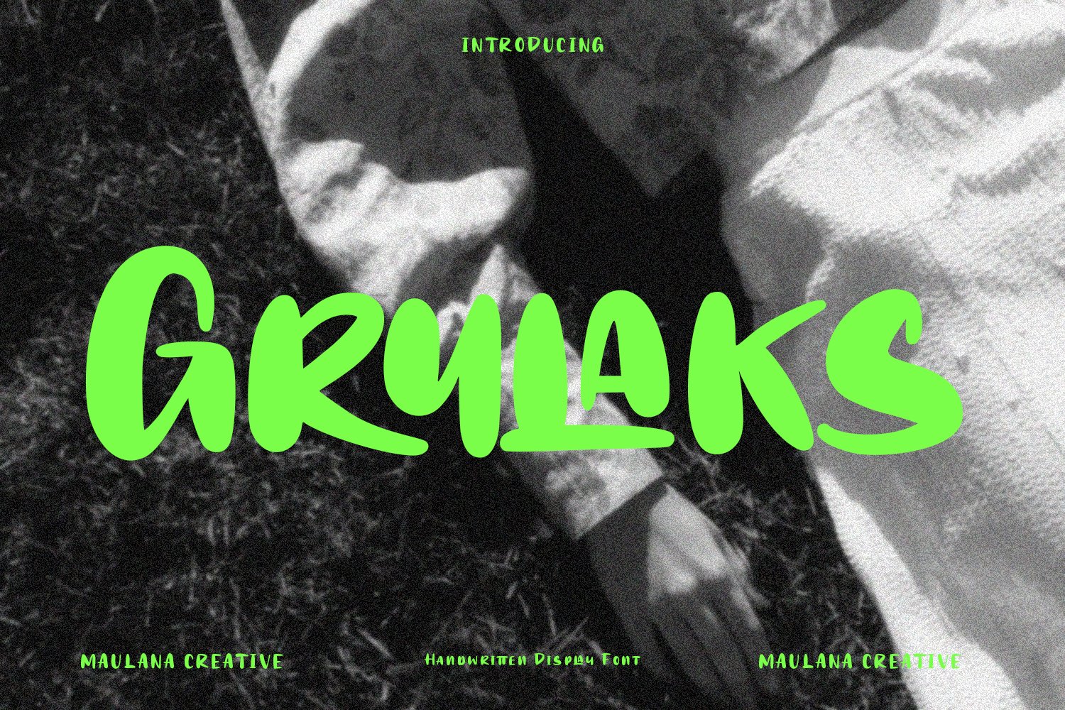 Grulaks Handwritten Display Font cover image.