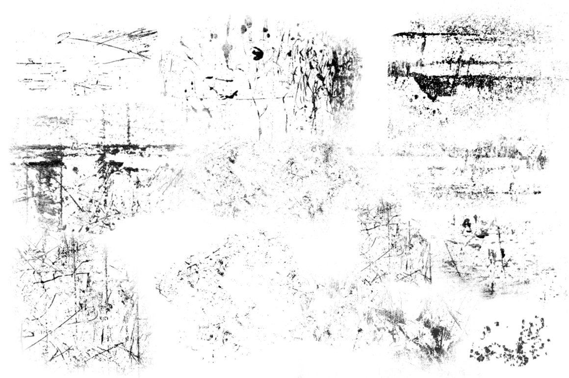 13 Grunge brushes for photoshop vol1preview image.