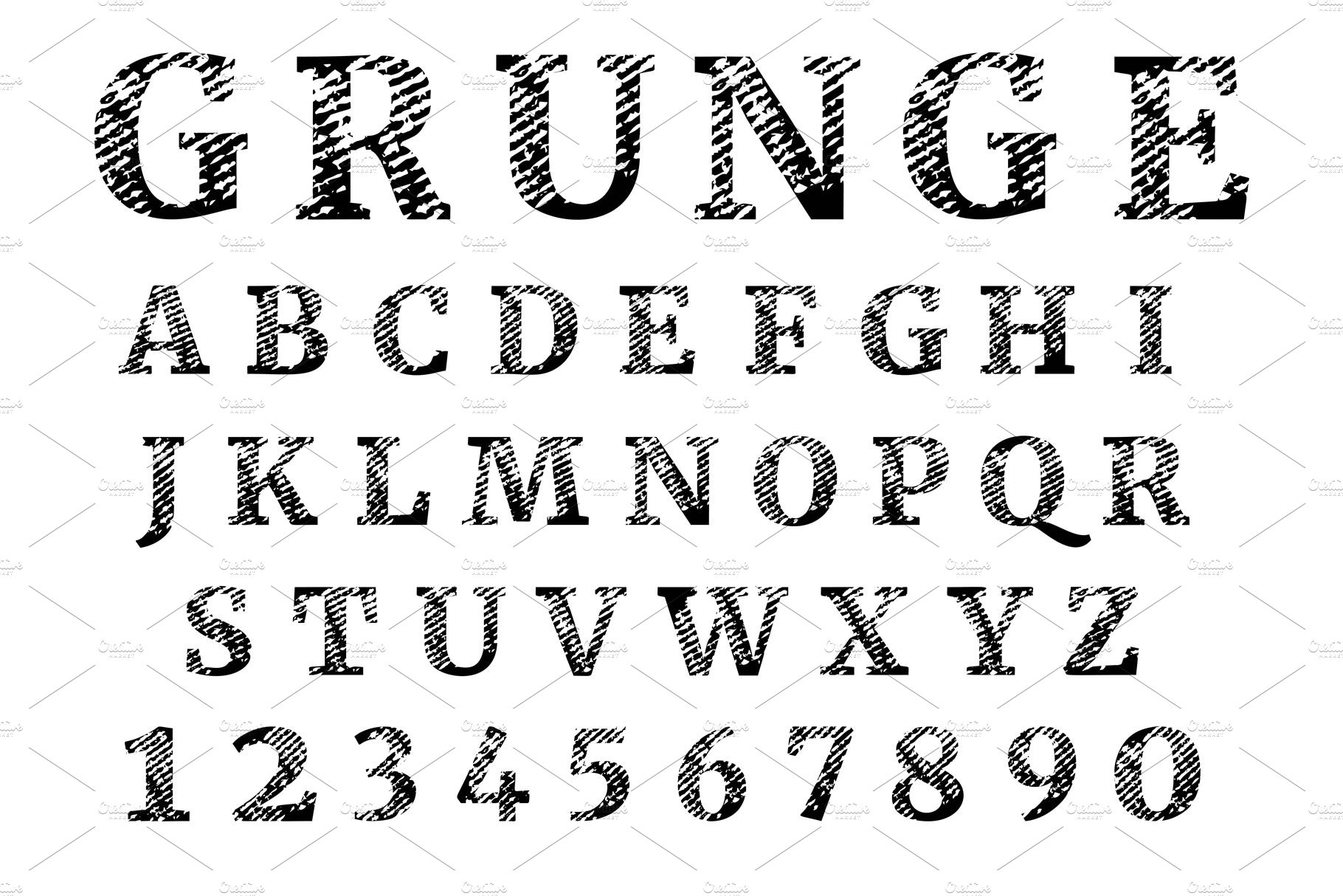 Grunge fonts collection. preview image.