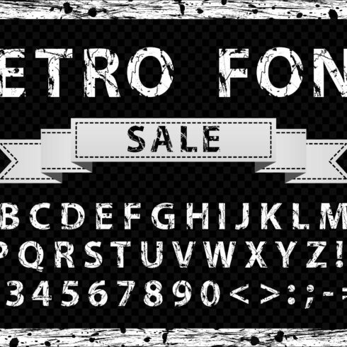 Grunge ink vector font cover image.