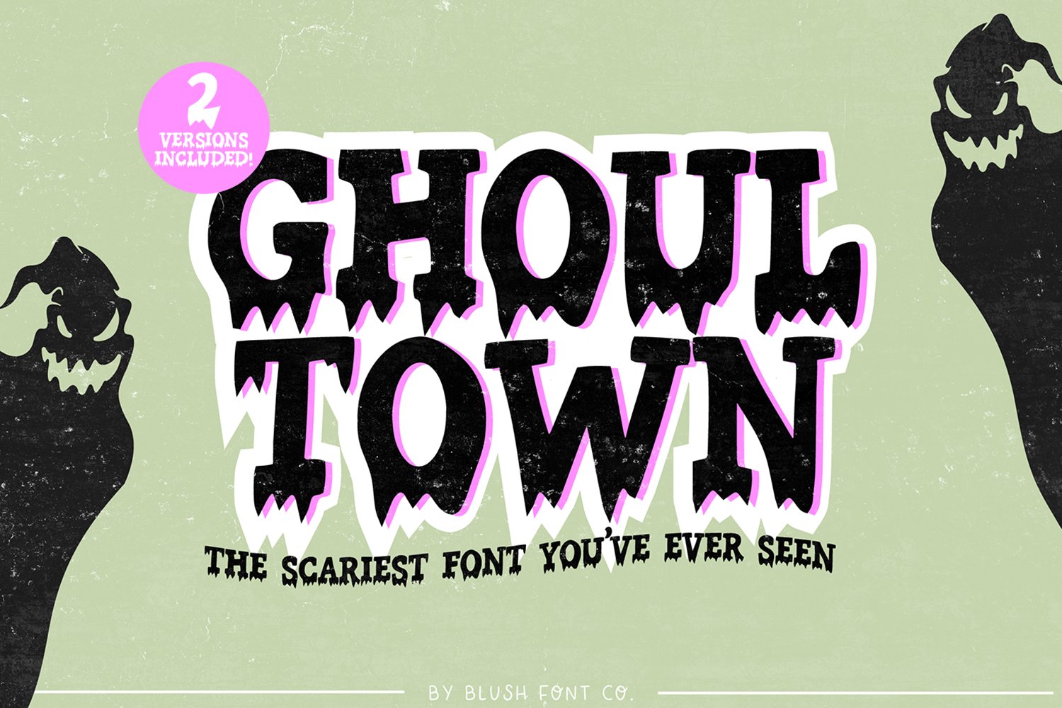 GHOUL TOWN Halloween Drip Fonts cover image.