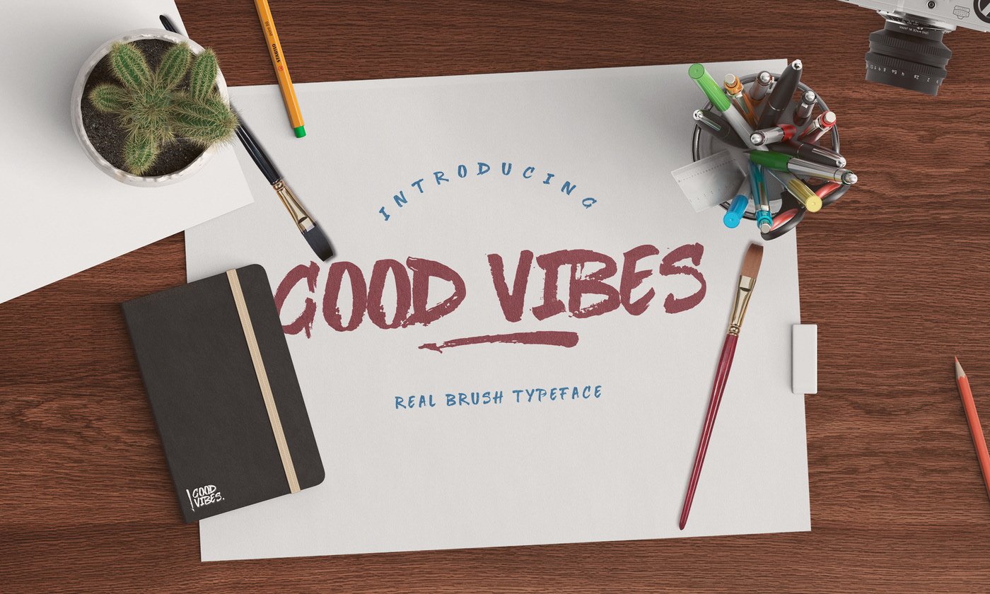 Good Vibes - Real Brush Typeface cover image.