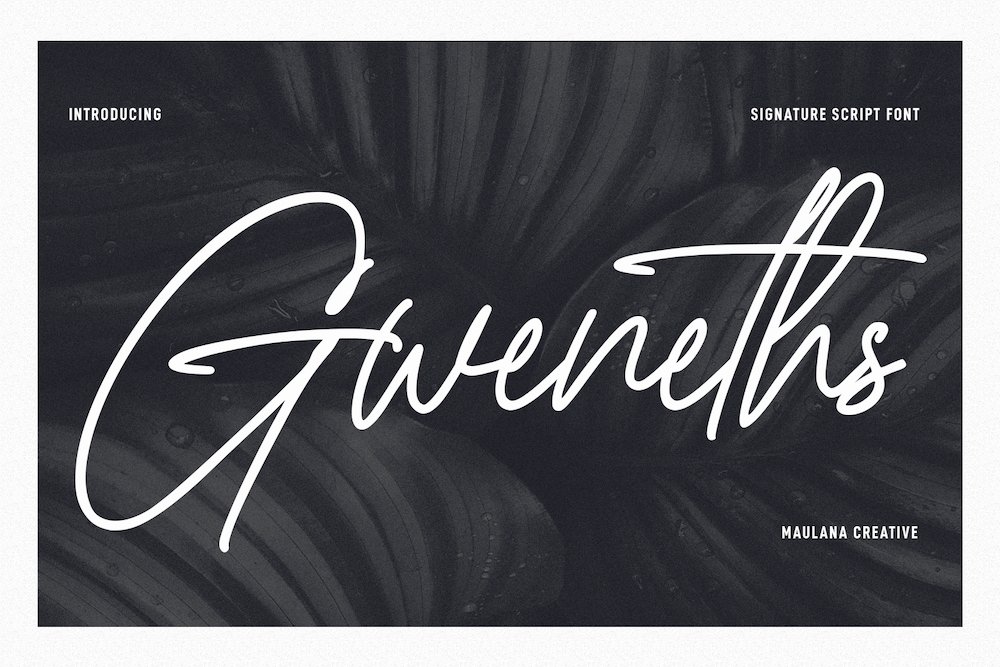 Gweneths Signature Script Font cover image.