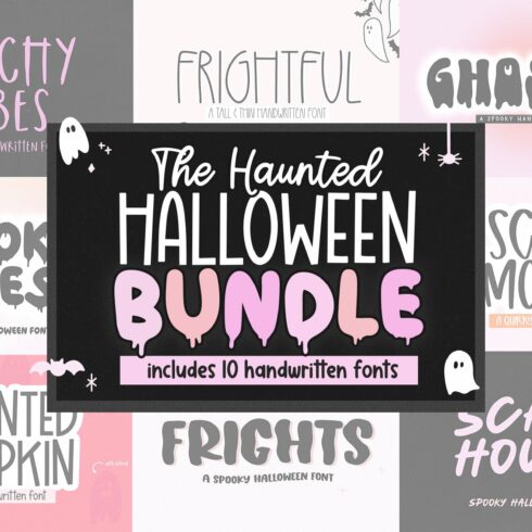 Halloween Font Bundle | Spooky Fonts cover image.