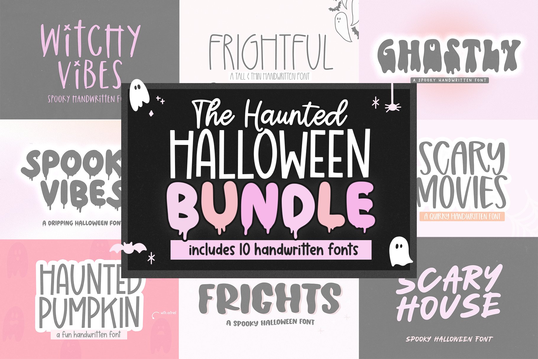 Halloween Font Bundle | Spooky Fonts cover image.