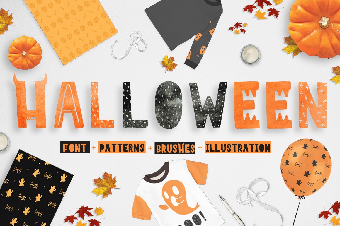 Ha-Halloween font + patterns + MORE! cover image.
